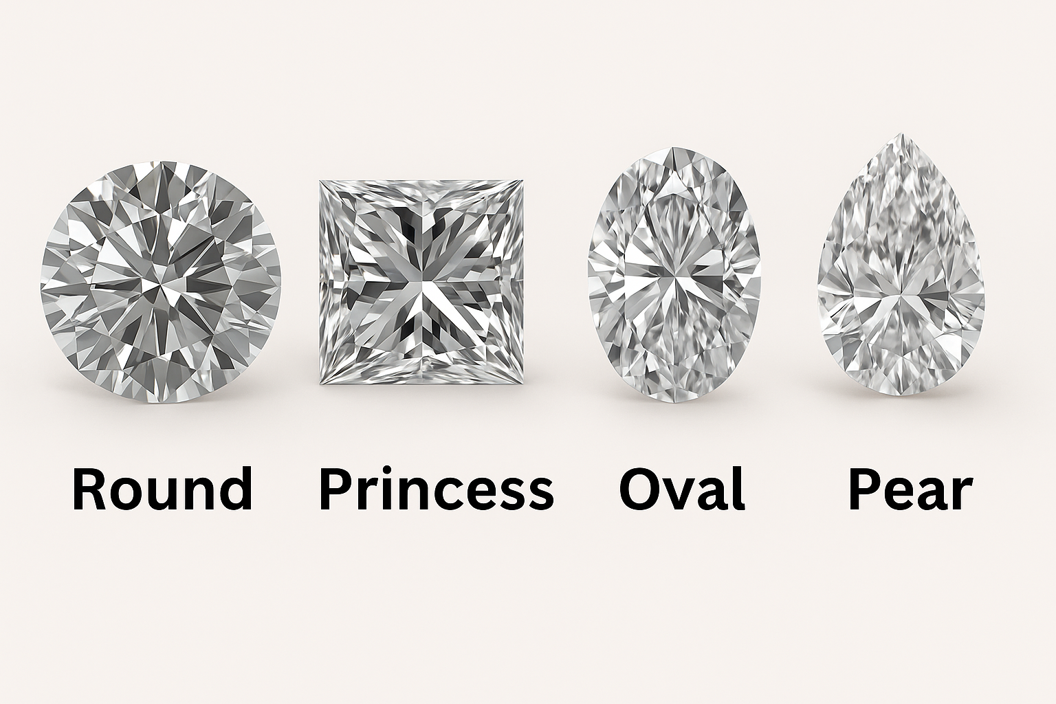 Diamond Shapes Explained Round, Princess, Oval & More