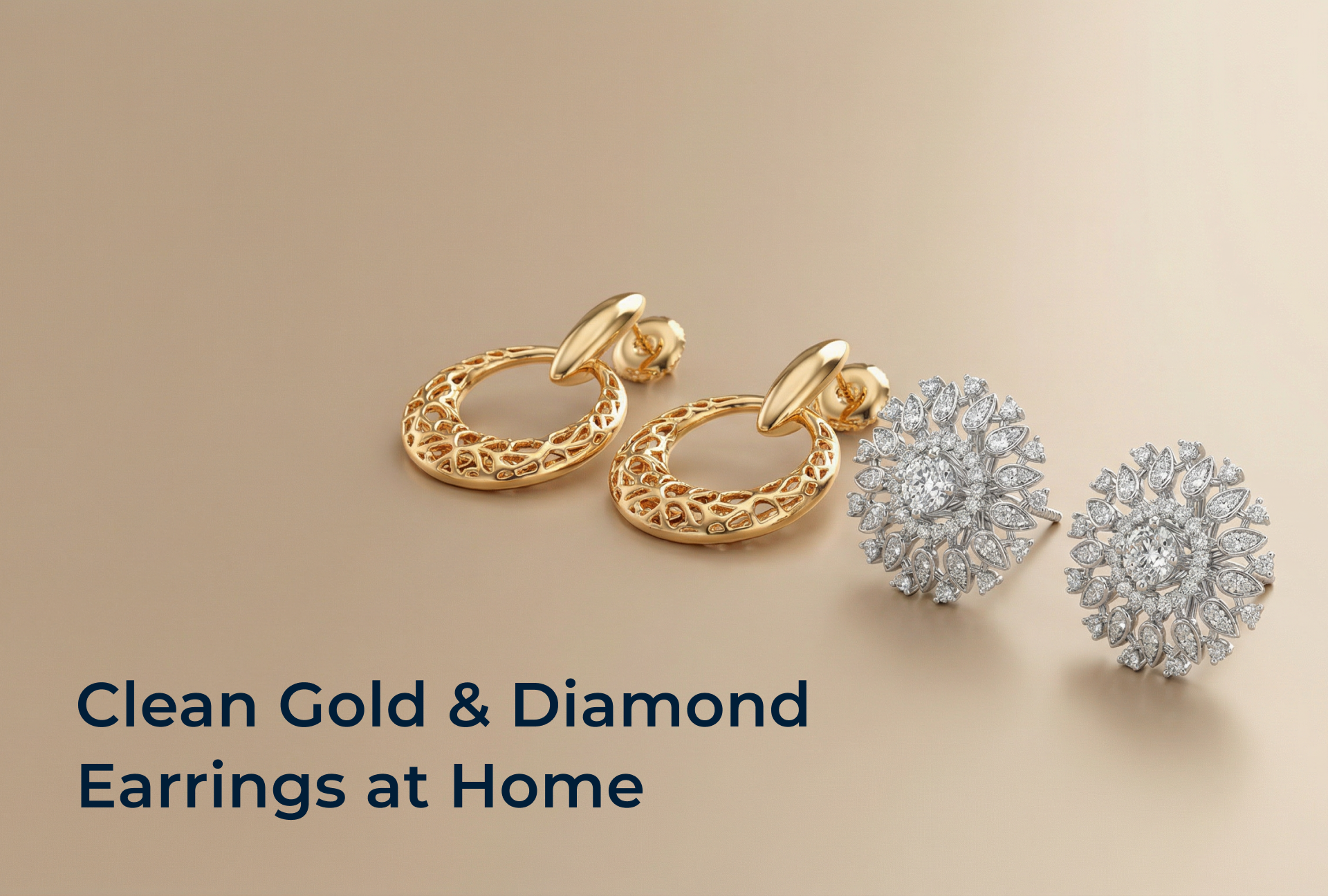 Clean Gold & Diamond Earrings at Home