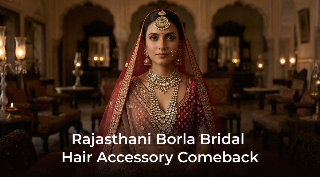 Banner Rajasthani Borla Bridal Hair Accessory Comeback