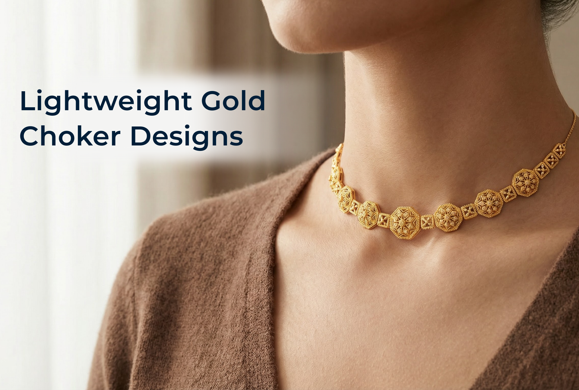 Lightweight Gold Choker Designs