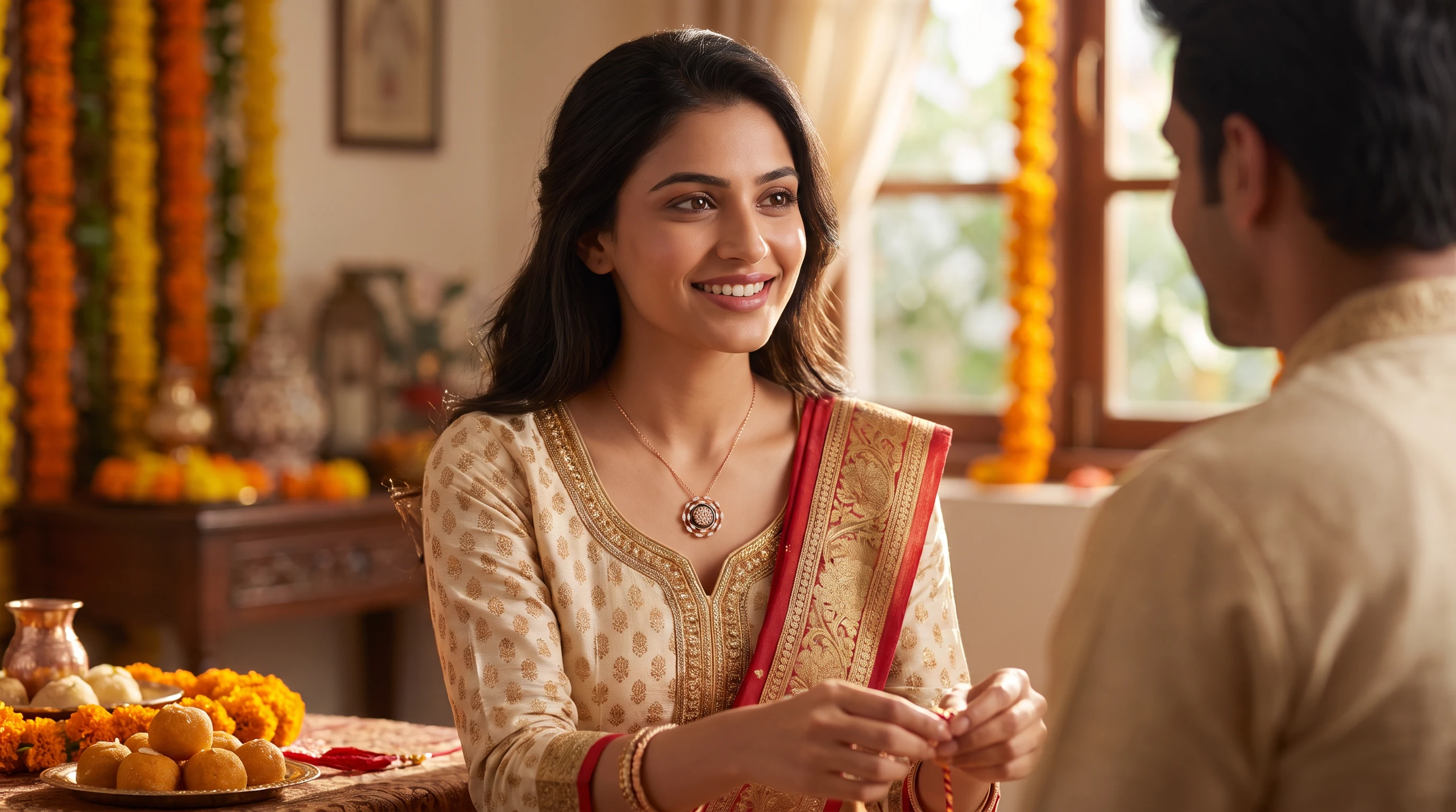 raksha bandhan celebration 2026 hero with The Teshvarya Pendant