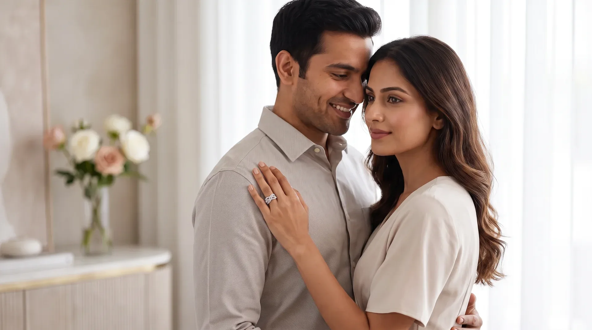 Engagement wishes for brother 2026 banner with The Malibu Ring